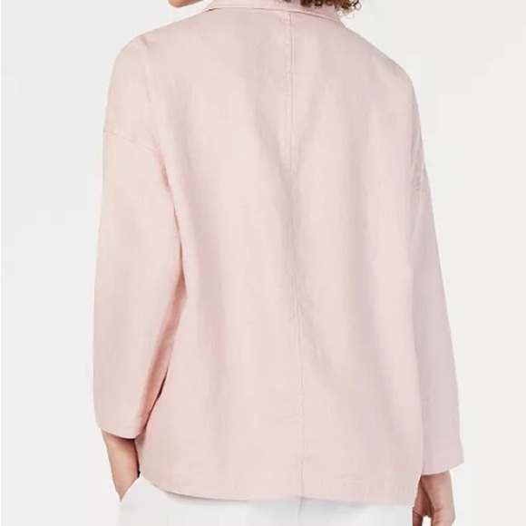 Eileen Fisher New with tag pink organic linen jacket size small - Picture 2 of 6
